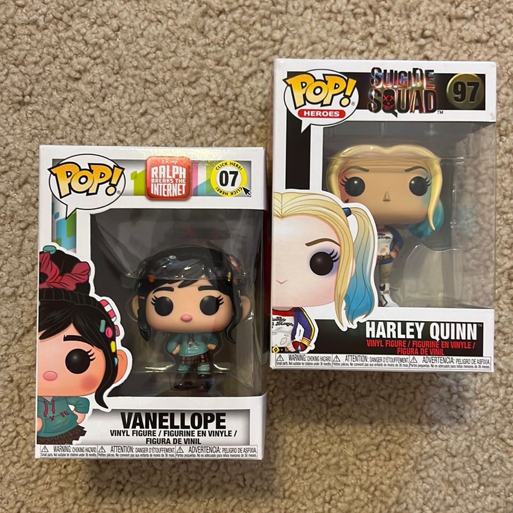Funko Pops - Vanellope & Harley Quinn - Set of 2